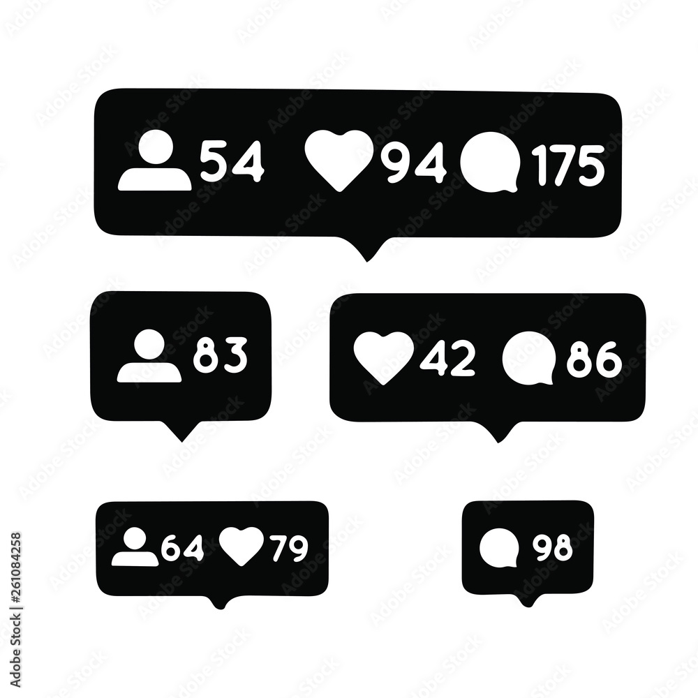 social network notification icons social network notification icons