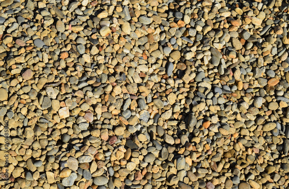 Background from small round crushed stone Background from small round crushed stone