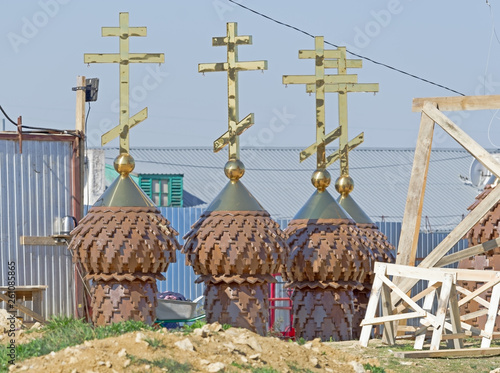 construction of a wooden Church