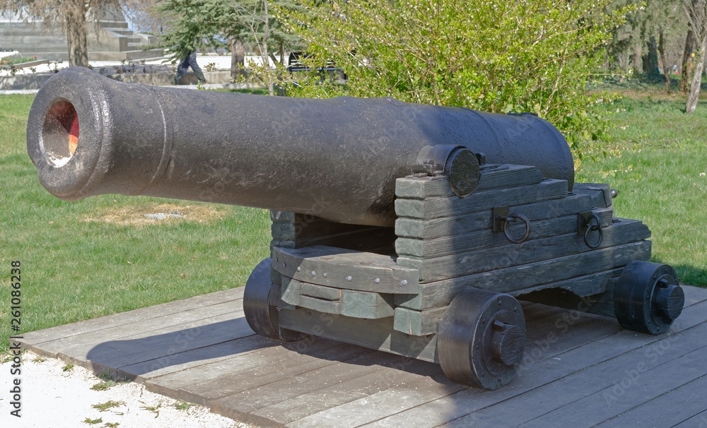 Old ship cannon