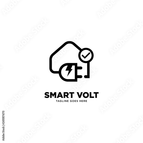 Smart Volt Electric logo template, vector illustration - Vector
