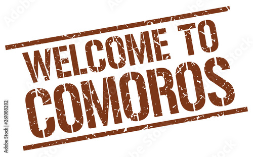 welcome to Comoros stamp