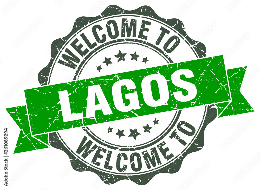 Obraz premium Lagos round ribbon seal