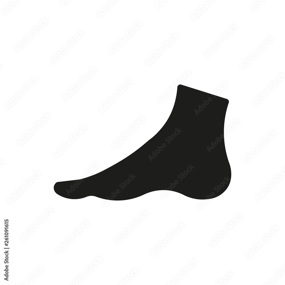 Human foot, leg icon. Vector illustration. Flat design. Isolated. Human foot, leg icon. Vector illustration. Flat design. Isolated.