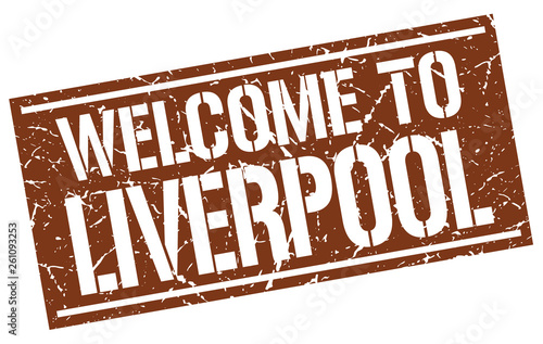 welcome to Liverpool stamp