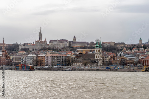 The view on danube river in Budapest