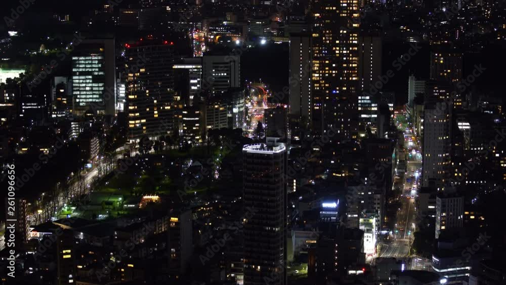 Aerial view of Tokyo city at night, Japan Aerial view of Tokyo city at night, Japan