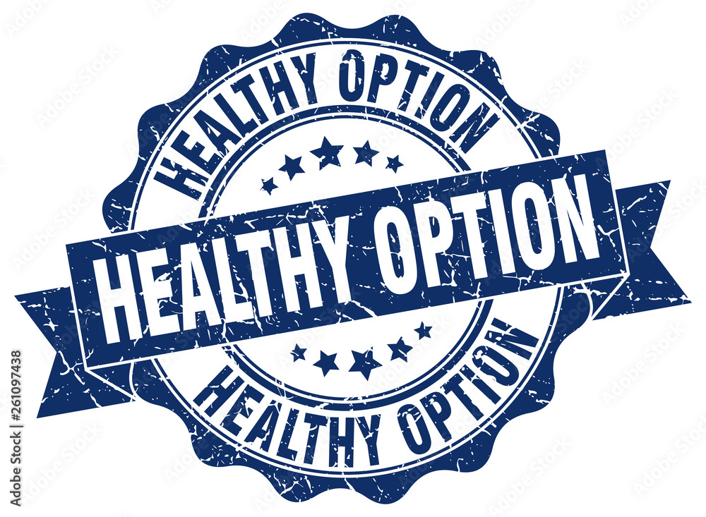 Obraz premium healthy option stamp. sign. seal