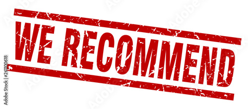 square grunge red we recommend stamp