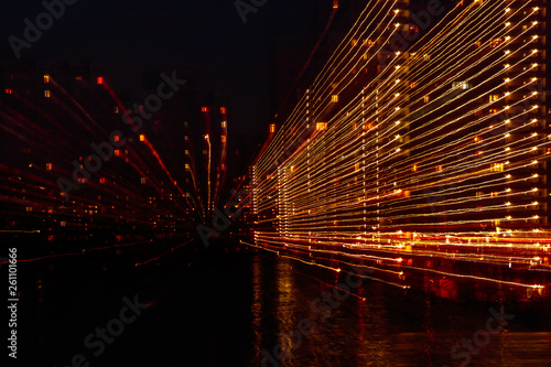 night city in motion of light lines © Minakryn Ruslan 