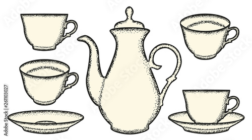 Coffee set. Coffee pot, cup...