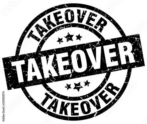 takeover round grunge black stamp