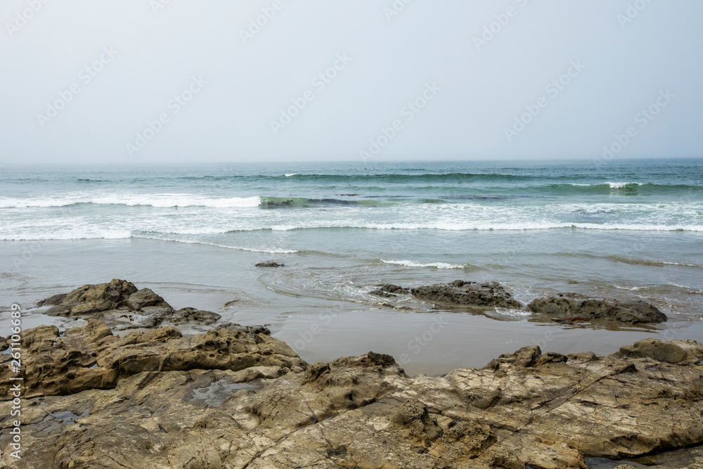 Rocks on beach in Morro Bay, California, USA Rocks on beach in Morro Bay, California, USA