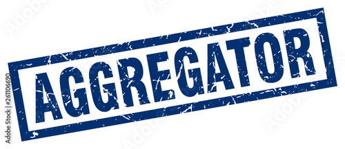 square grunge blue aggregator stamp