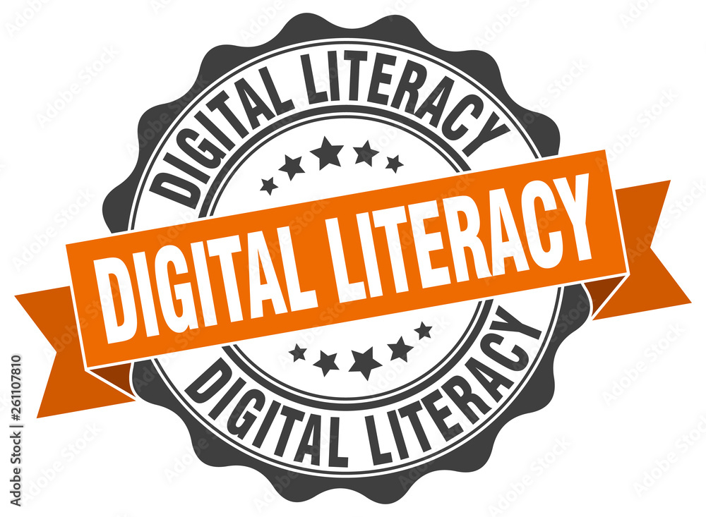 Fototapeta premium digital literacy stamp. sign. seal