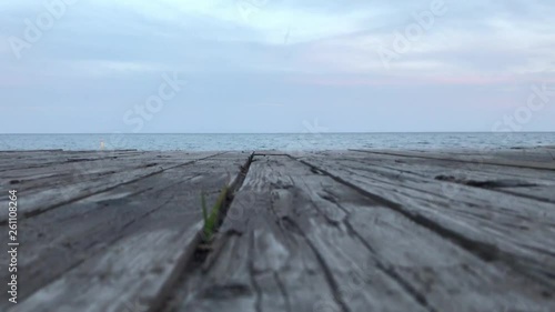 wooden pier on the lake