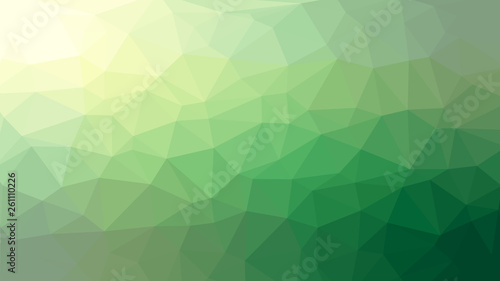 Green geometric triangle low poly style gradient graphic background, vector clear template for business design