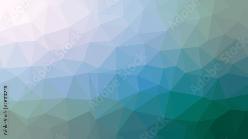 Blue turquoise vector abstract triangle mosaic background, polygonal modern backdrop template design