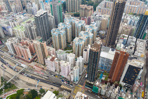  Top view of Hong Kong city