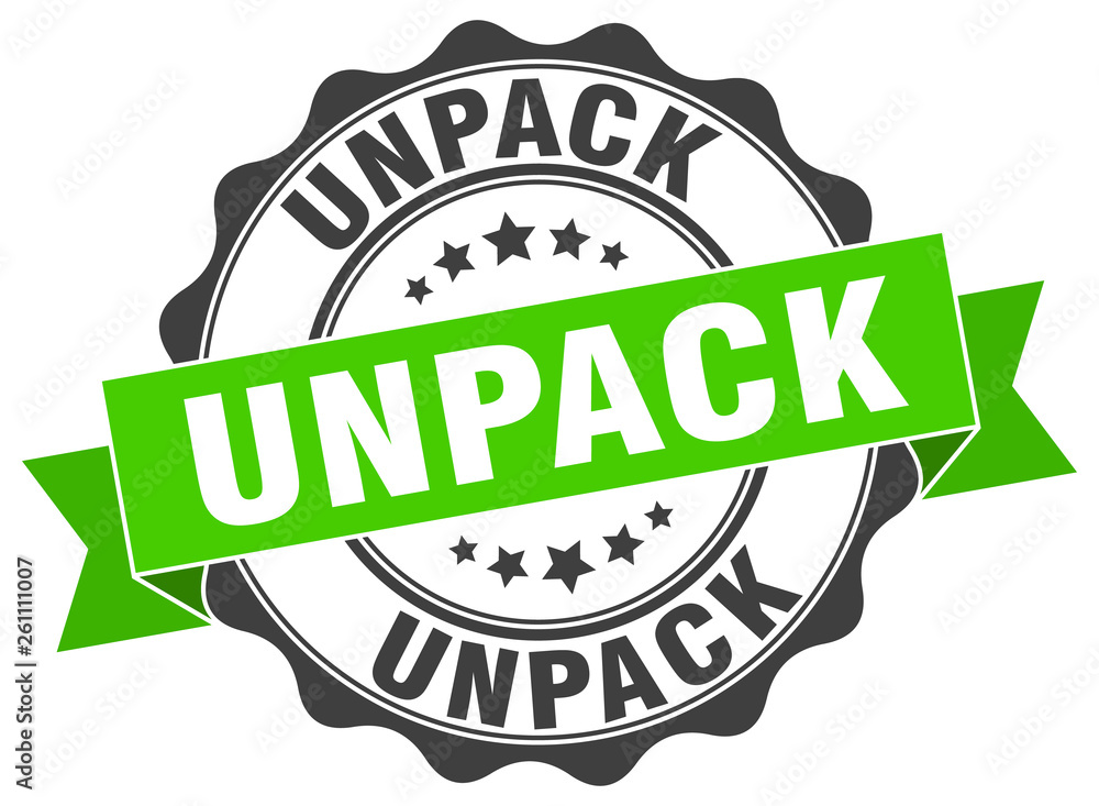 Obraz premium unpack stamp. sign. seal