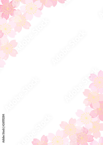 桜 和柄 背景 フレーム