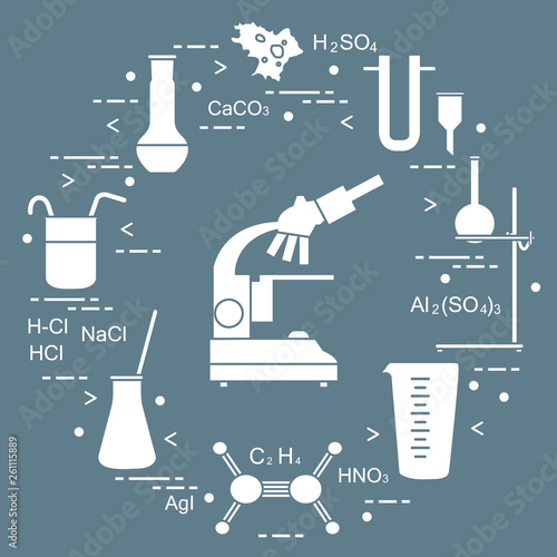 Chemistry scientific, education elements.