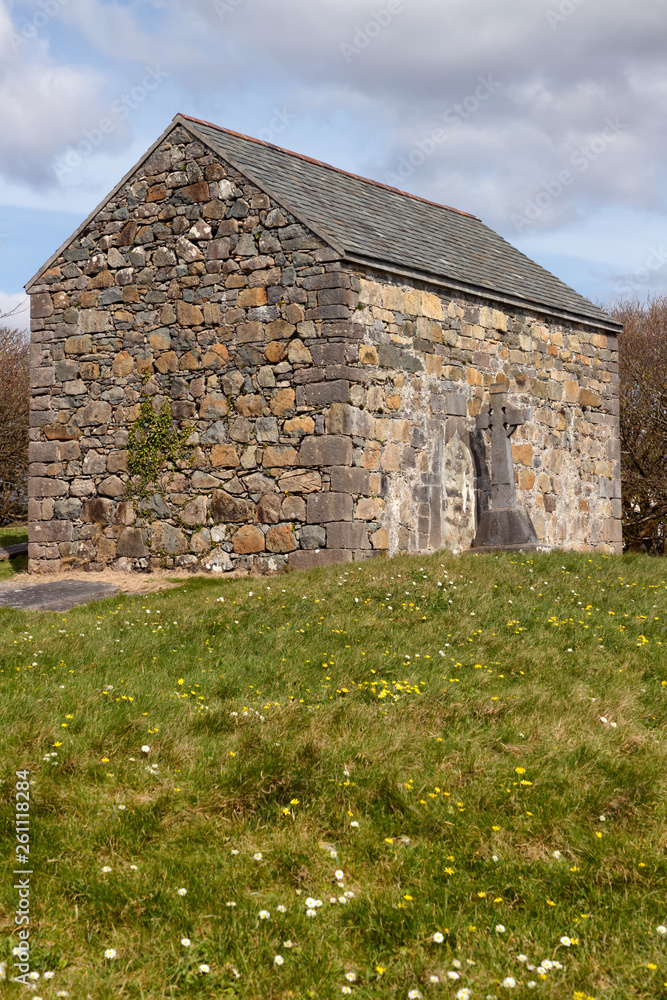 Stone house with Celtic cross