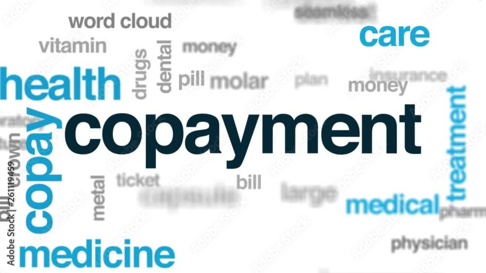 Copayment animated word cloud. Kinetic typography. Copayment animated word cloud. Kinetic typography.
