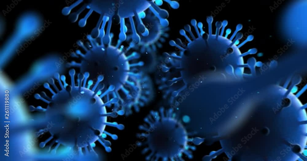 Virus And Bacteria. Viral Epidemic Disease. Close Up 3D Disease Related Animation. Virus And Bacteria. Viral Epidemic Disease. Close Up 3D Disease Related Animation.