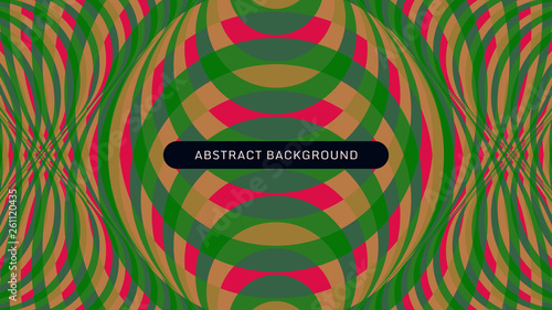 Abstract color striped background. Hypnotic trance texture. Op art multicolored abstraction. Psychedelic illusive illustration.