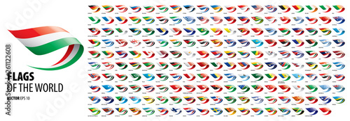 Print op canvas National flags of the countries