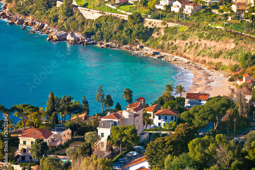 Cap Martin near Monaco idyllic bay and beach view