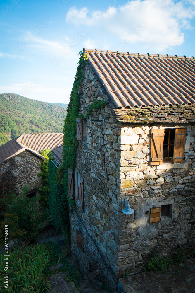 Typical ancient houses in the French mountains