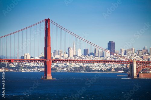 San Francisco coastline with Golden Gate Bridge
