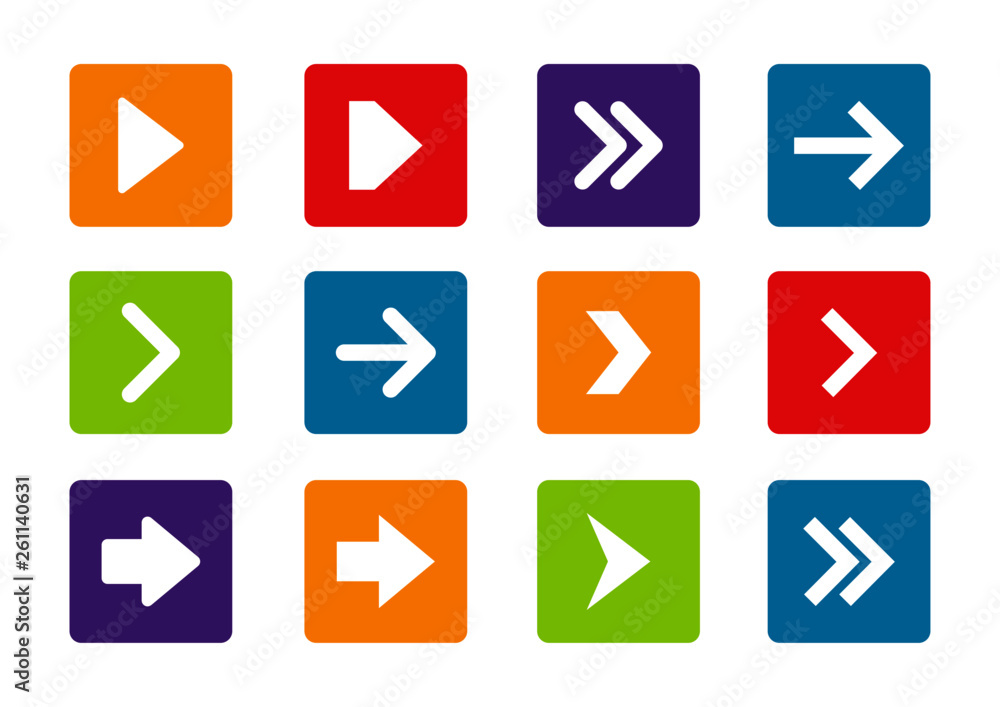 colorful arrows icons set Isolated on white background. vector illustration. colorful arrows icons set Isolated on white background. vector illustration.