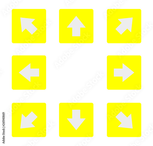 White arrows icons set Isolated on White background. vector illustration. Free Download White arrows icons set Isolated on White background. vector illustration. - GFXLoad