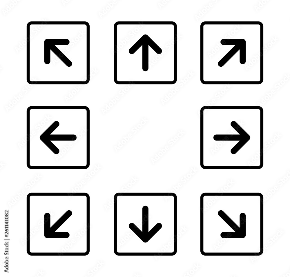 black arrows icons set Isolated on white background. vector illustration. black arrows icons set Isolated on white background. vector illustration.