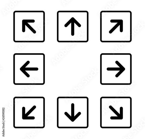 black arrows icons set Isolated on white background. vector illustration. Free Download black arrows icons set Isolated on white background. vector illustration. - GFXLoad
