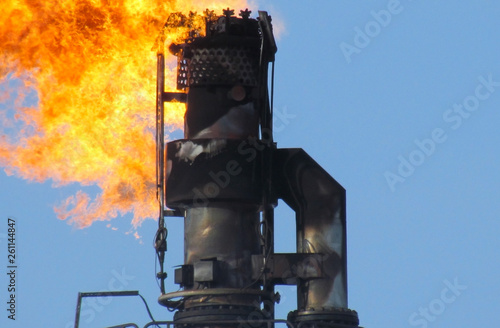 Canvas Print Torch system on an oil field