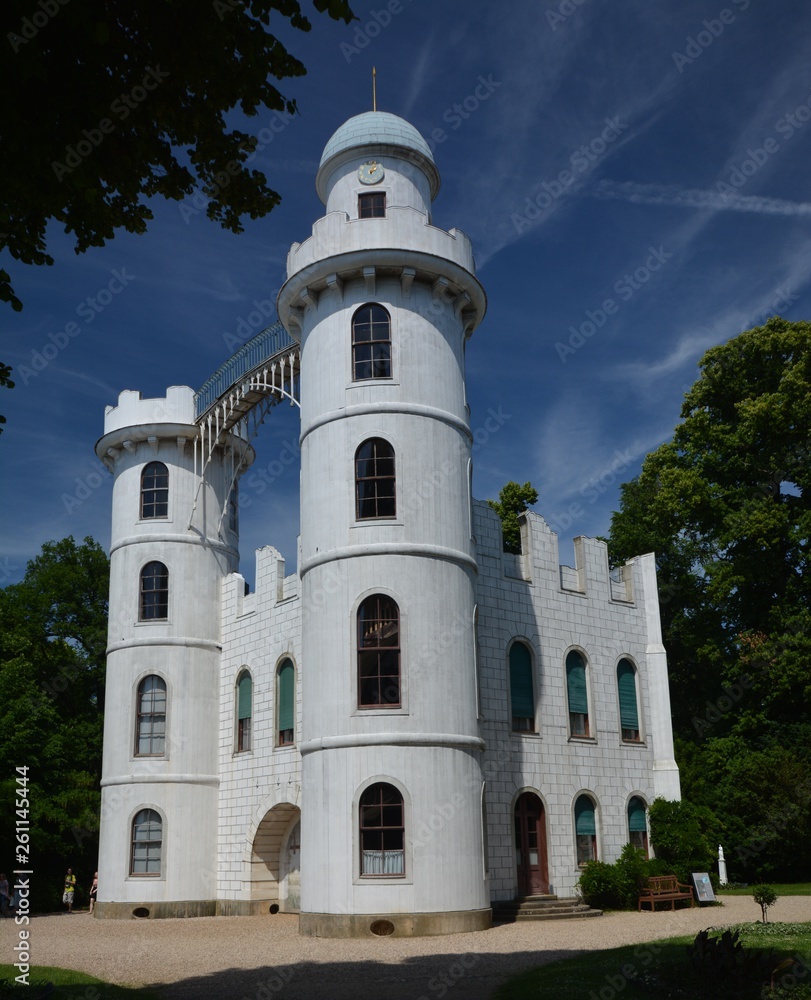 The Castle on the Peacock Island (Pfaueninsel) in Berlin from June 11, 2017, Germany