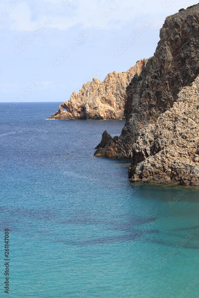 Coastline of Cala Domestica in Sardinia