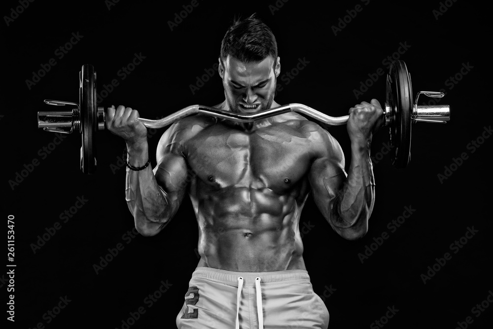 Muscular Men Lifting Weights Muscular Men Lifting Weights