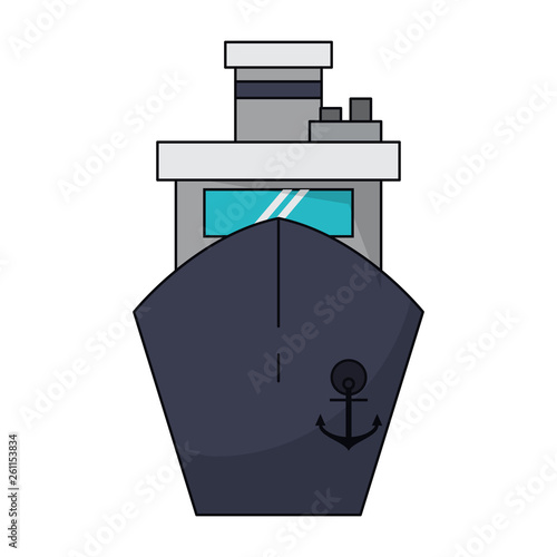 Freighter ship boat frontview symbol