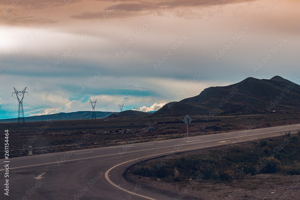 curva en carretera