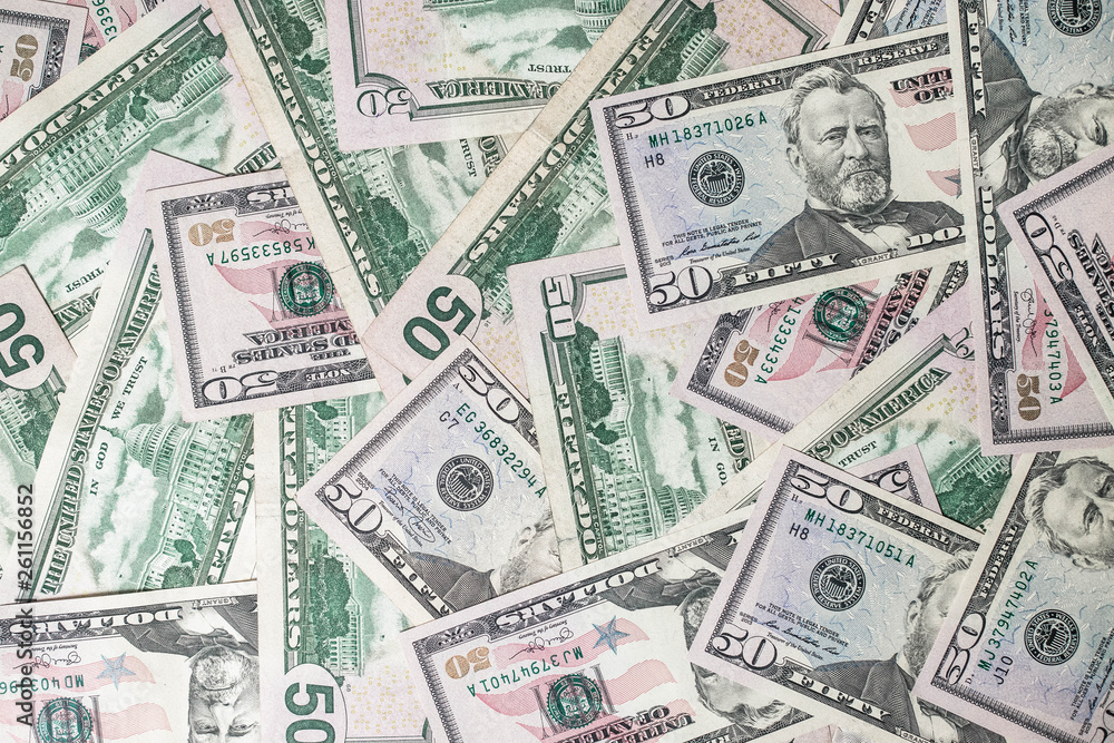 Background texture created with 50 American dollars Background texture created with 50 American dollars