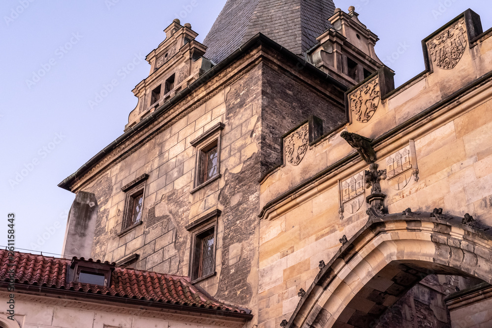 Beautiful medieval architecture in Prague, Czech Republic.