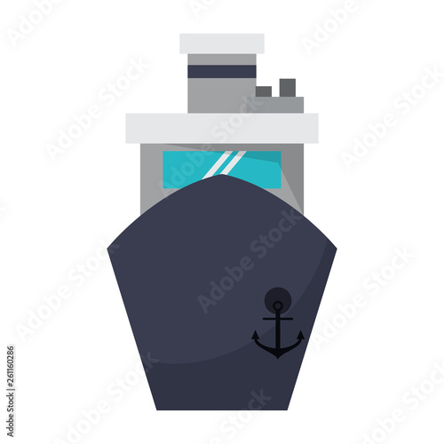 Freighter ship boat frontview symbol