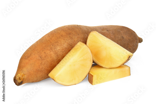 smallanthus sonchifolius (yacon),snow lotus isolated on white background
