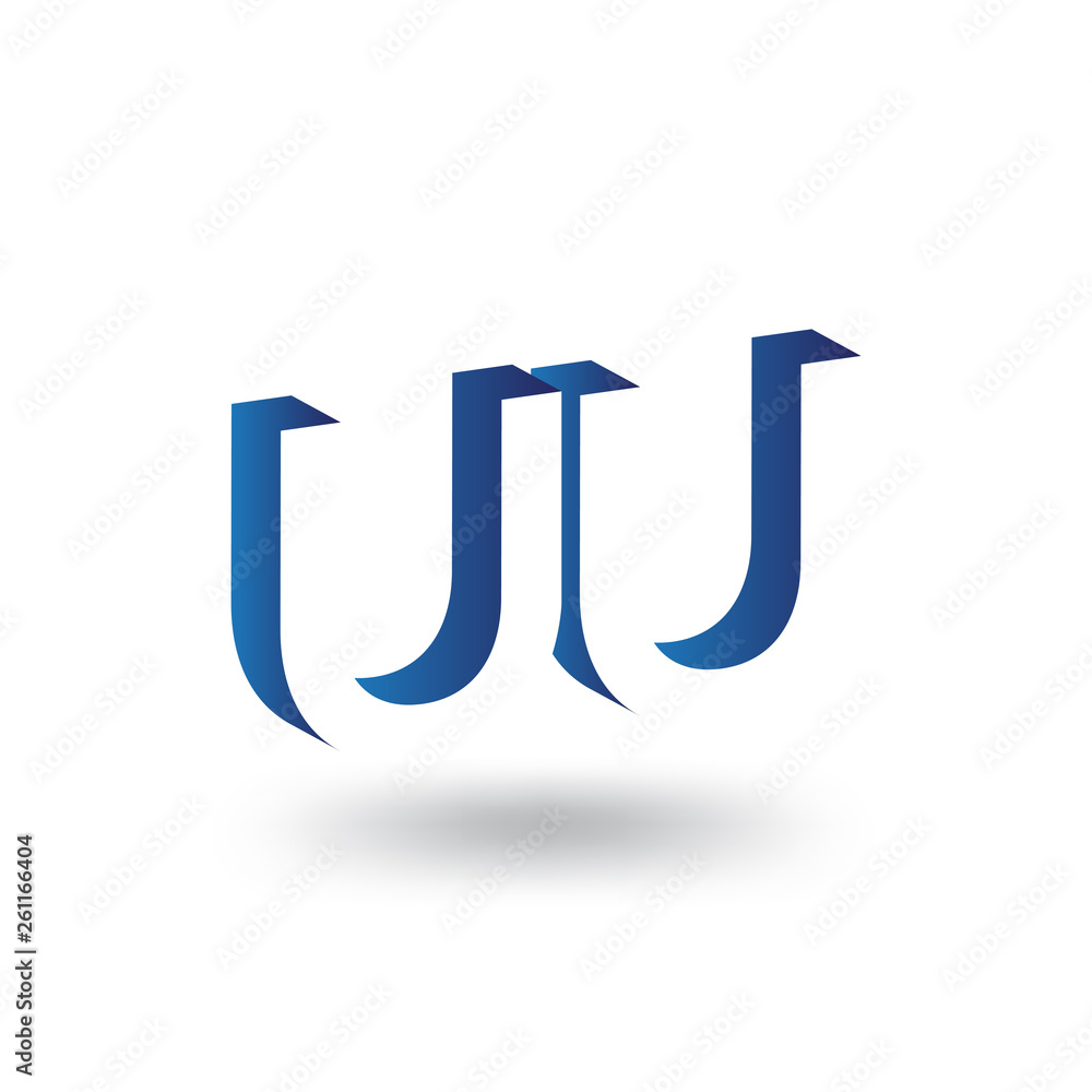 UU Initial Letter logo in negative space vector template UU Initial Letter logo in negative space vector template