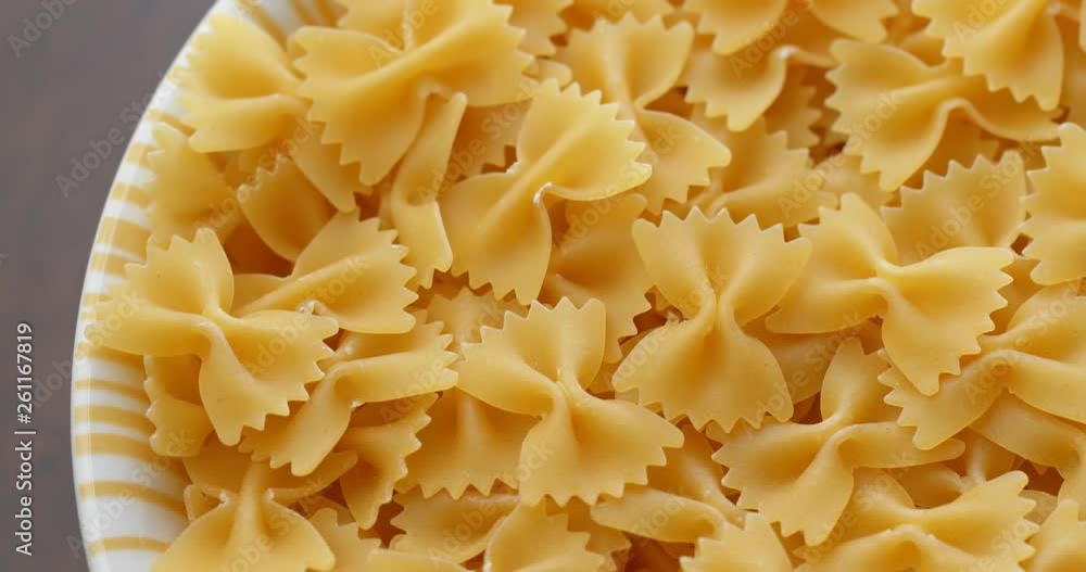 Dry uncooked Farfalle Dry uncooked Farfalle